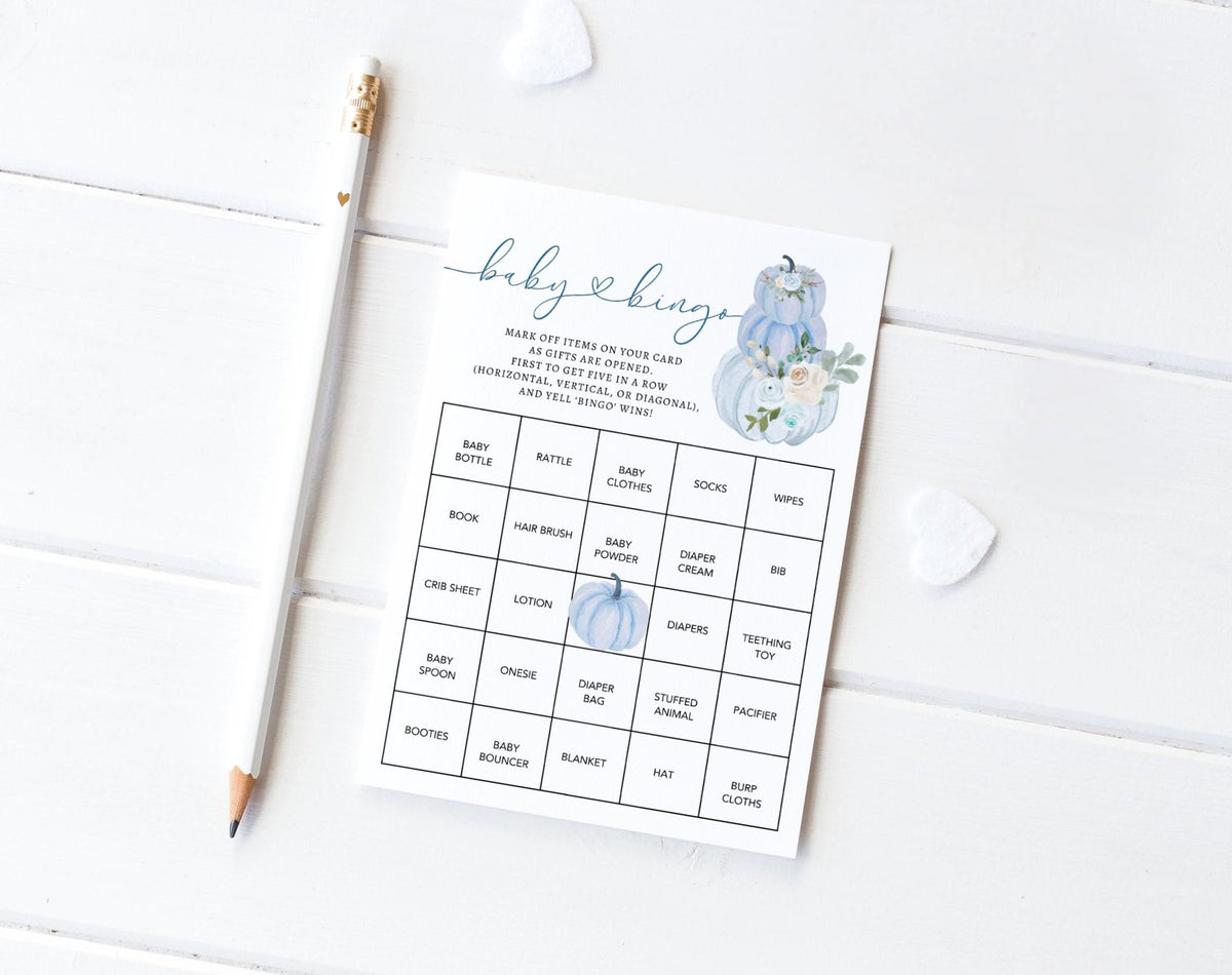 Editable Canva baby bingo game to download and print