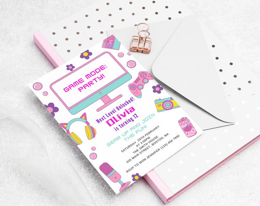 Editable Canva birthday invite to print or send digitally