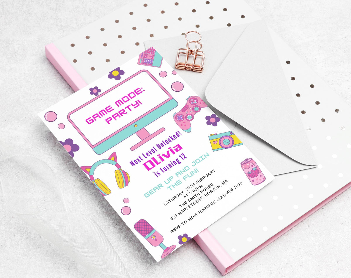 Editable Canva birthday invite to print or send digitally