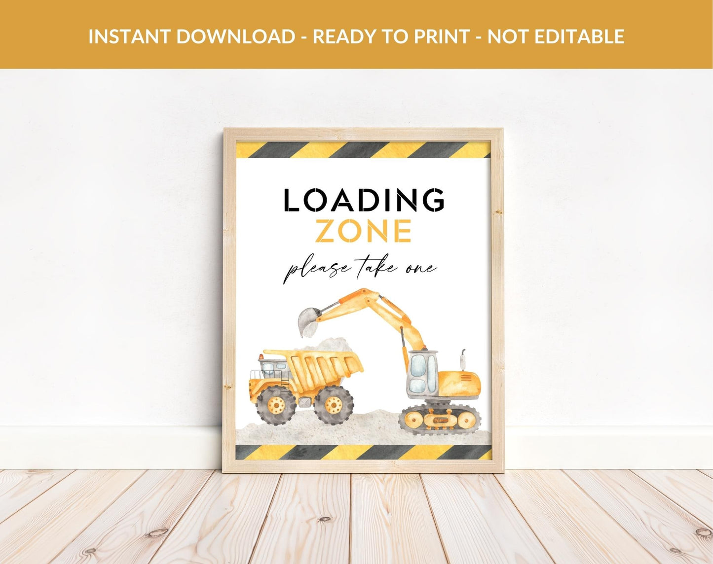 Construction Birthday Boy Gift Table Sign for birthday boy party decor and supplies