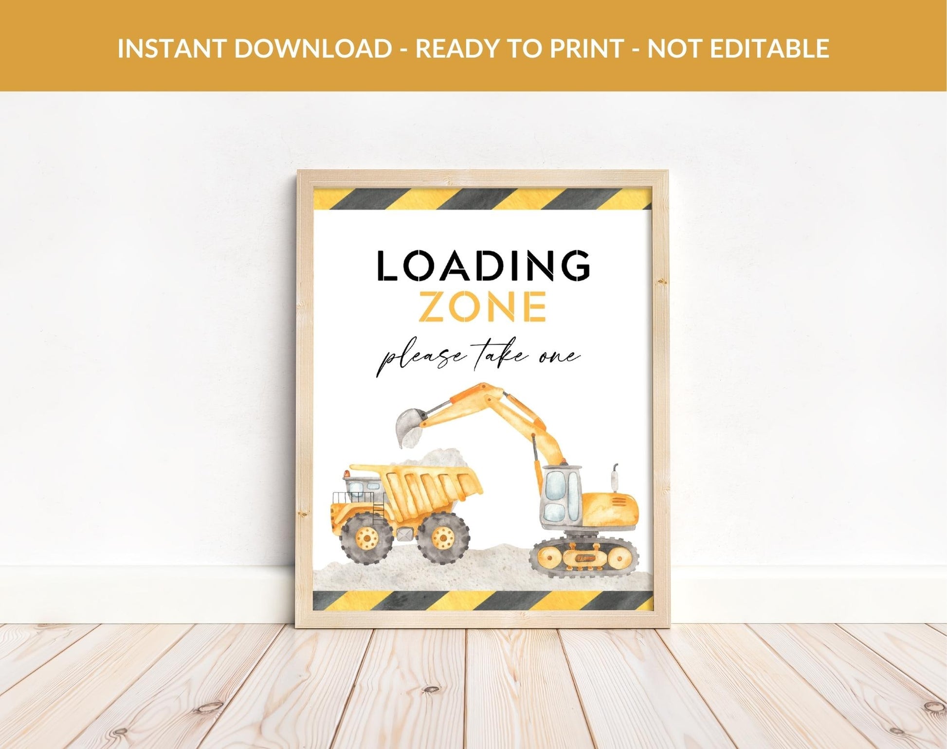 Construction Birthday Boy Gift Table Sign for birthday boy party decor and supplies