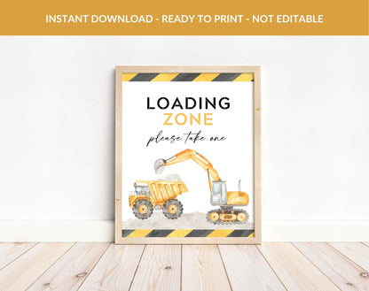 Construction Birthday Boy Gift Table Sign for birthday boy party decor and supplies