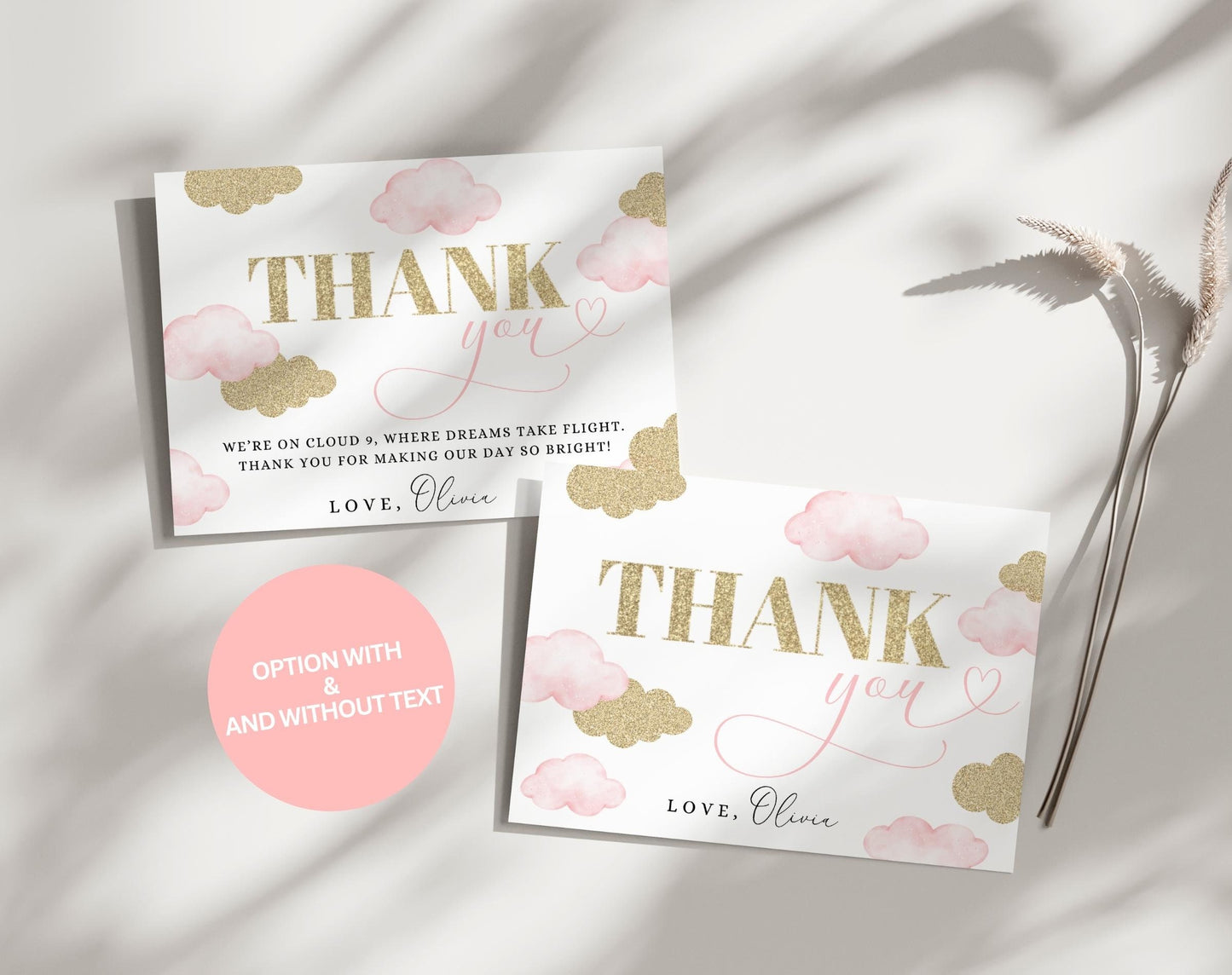 Baby Shower thank you card for guests hosts and gift-givers