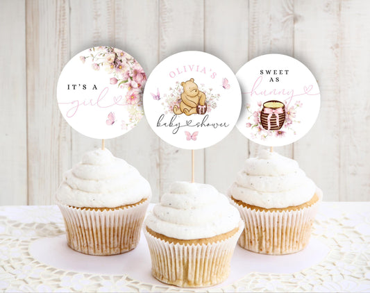 Baby Shower cupcake toppers for dessert tables and themed party treats