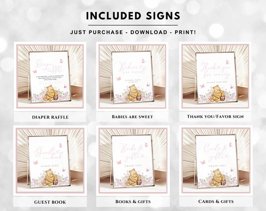 teddy bear and floral baby shower party bundle for a matching celebration look