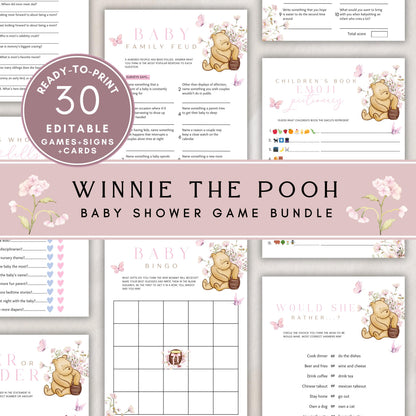 Baby Shower games bundle with printable game cards signs tickets and activities