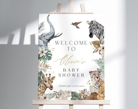 Editable Canva welcome sign template for easy printing