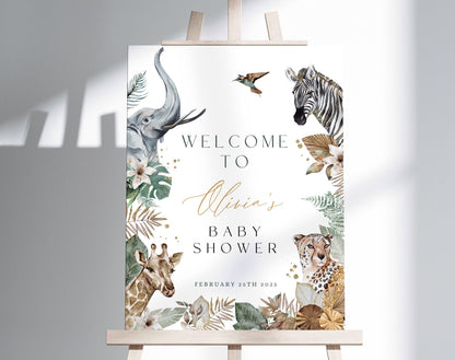 Editable Canva welcome sign template for easy printing
