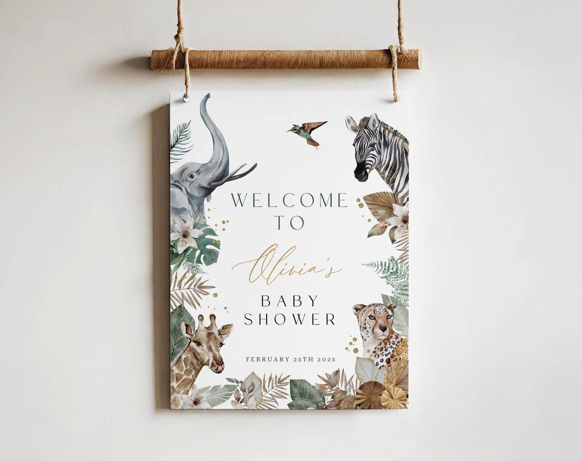 Baby Shower welcome sign for entrance table backdrop and party decor
