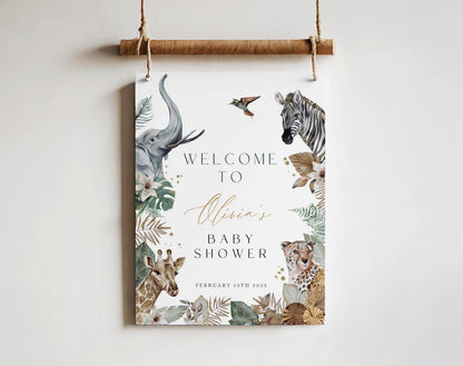 Baby Shower welcome sign for entrance table backdrop and party decor