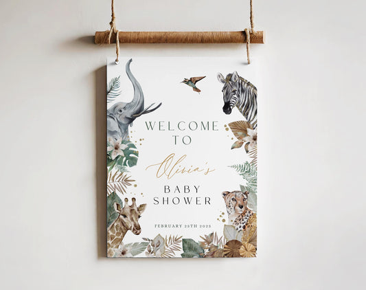 Baby Shower welcome sign for entrance table backdrop and party decor
