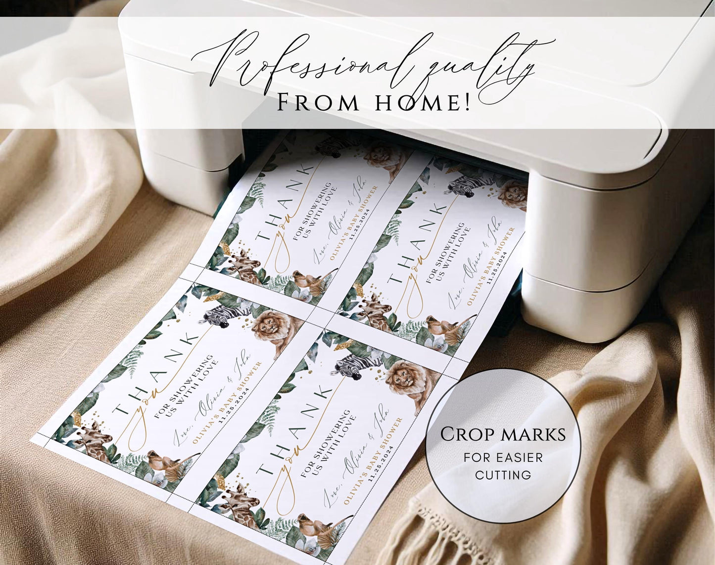 Editable Canva thank you card to print or send digitally