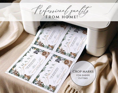 Editable Canva thank you card to print or send digitally