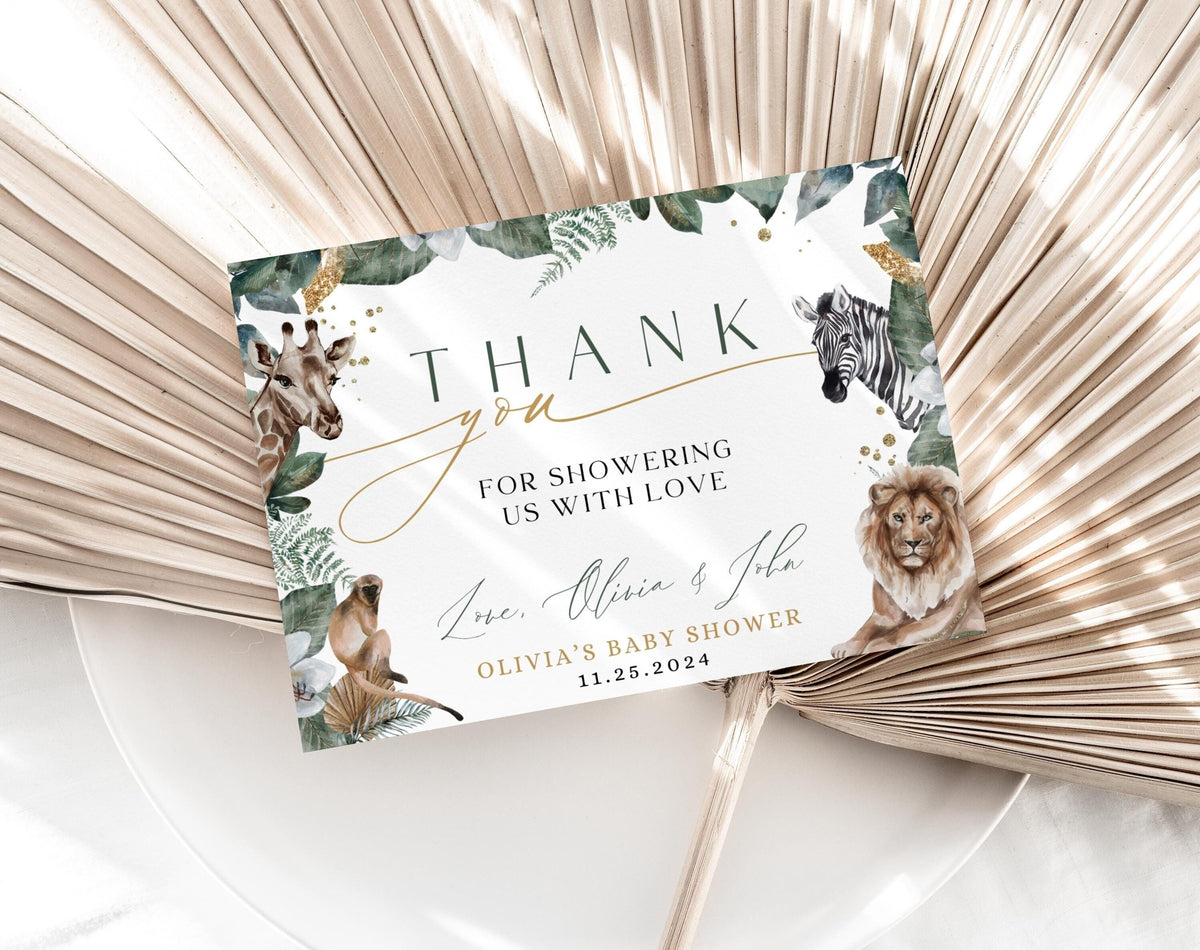 Baby Shower thank you card for guests hosts and gift-givers