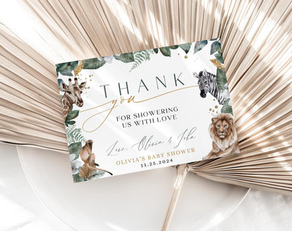 Baby Shower thank you card for guests hosts and gift-givers