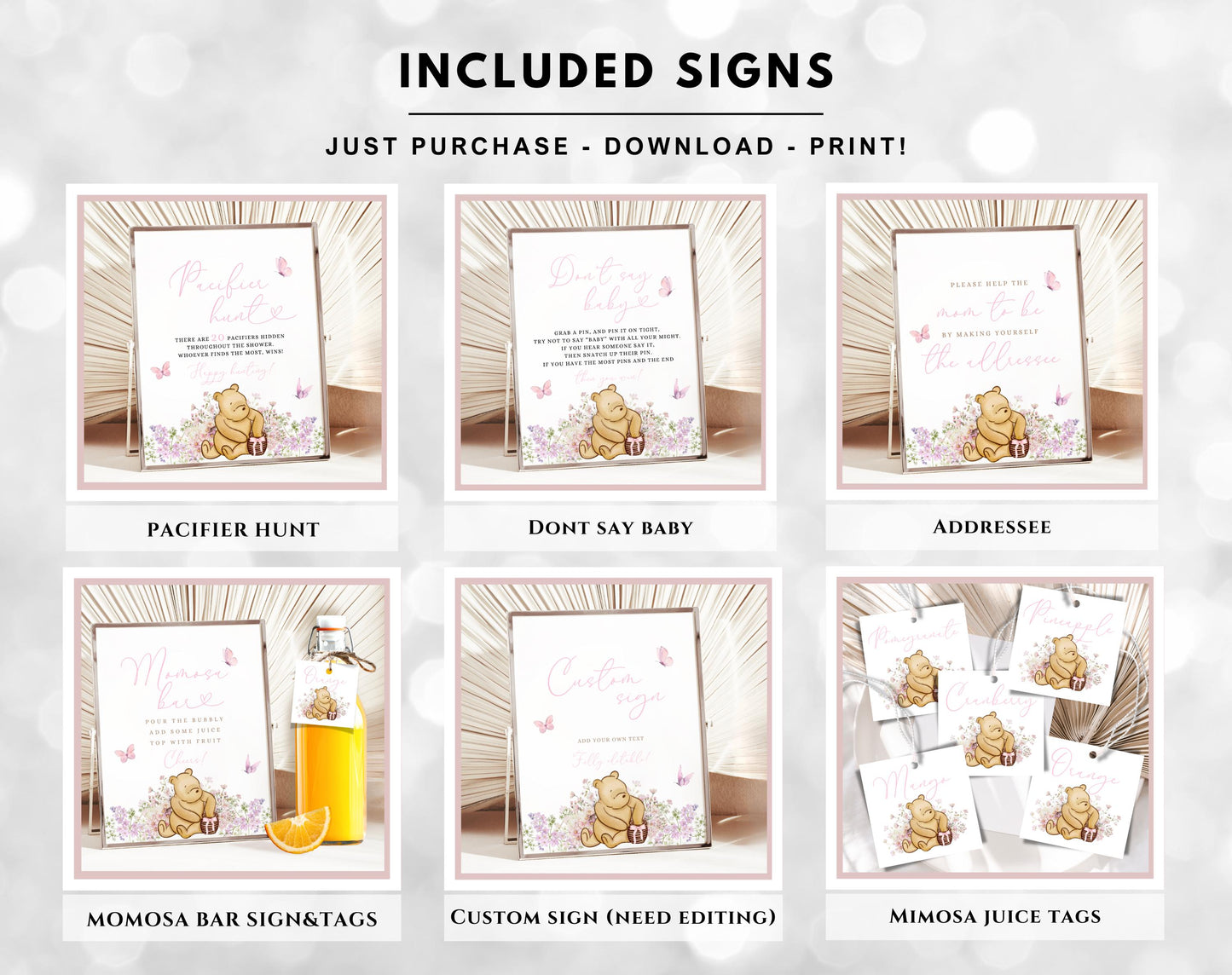Editable Canva party templates for printable decor and instant download