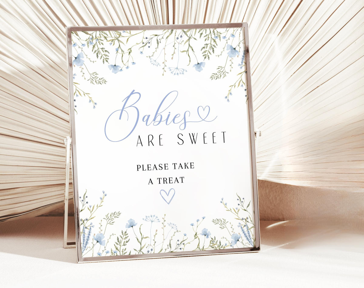 Pink wildflower baby shower decorations bundle with printable party decor