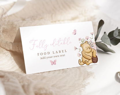 Winnie the Pooh Baby Shower Printable Sign for baby shower party decor and supplies