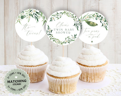 Baby Shower cupcake toppers for dessert tables and themed party treats