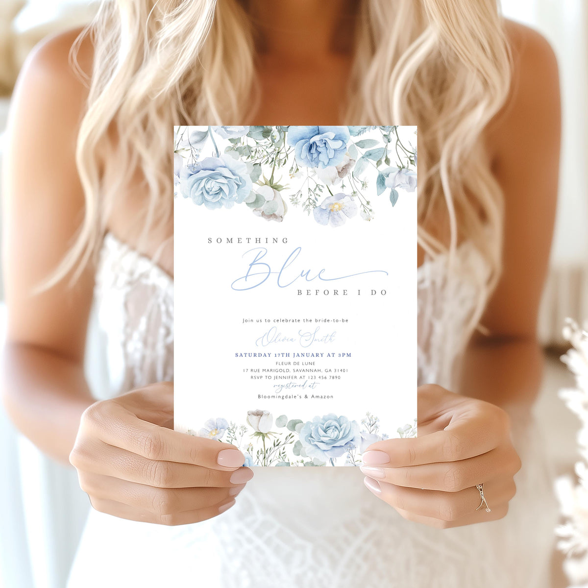 Editable Canva bridal shower invite to print or send digitally