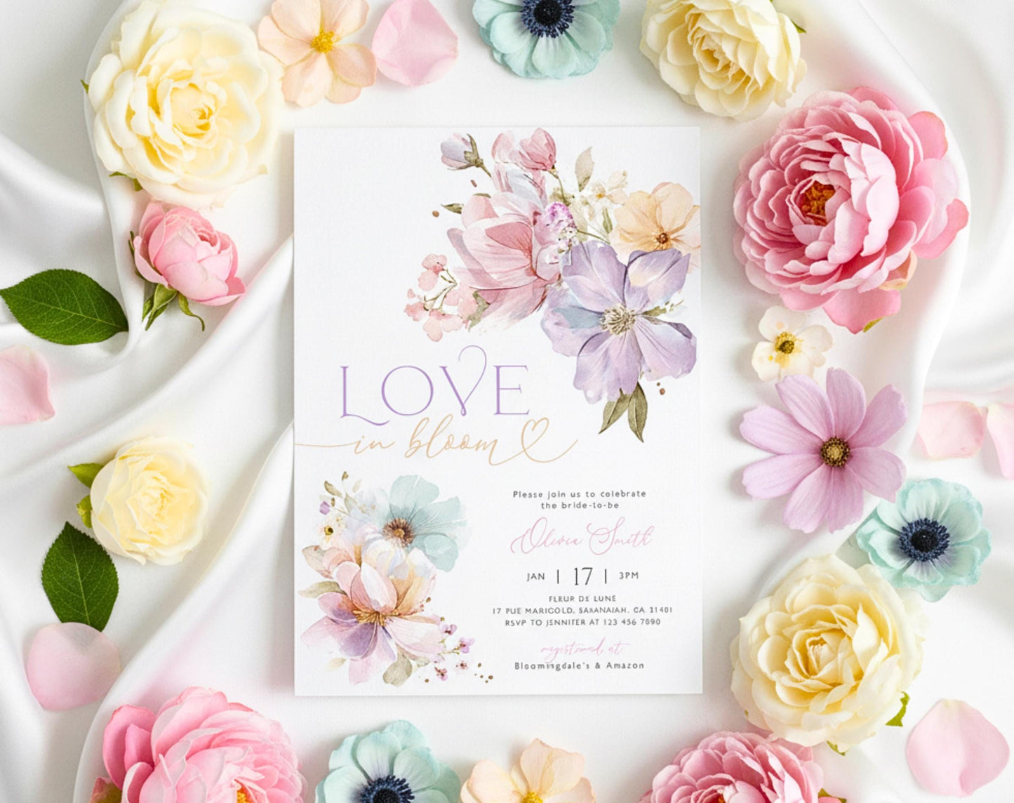 Tea Party Bridal Shower Invitation for bridal shower guests and party details