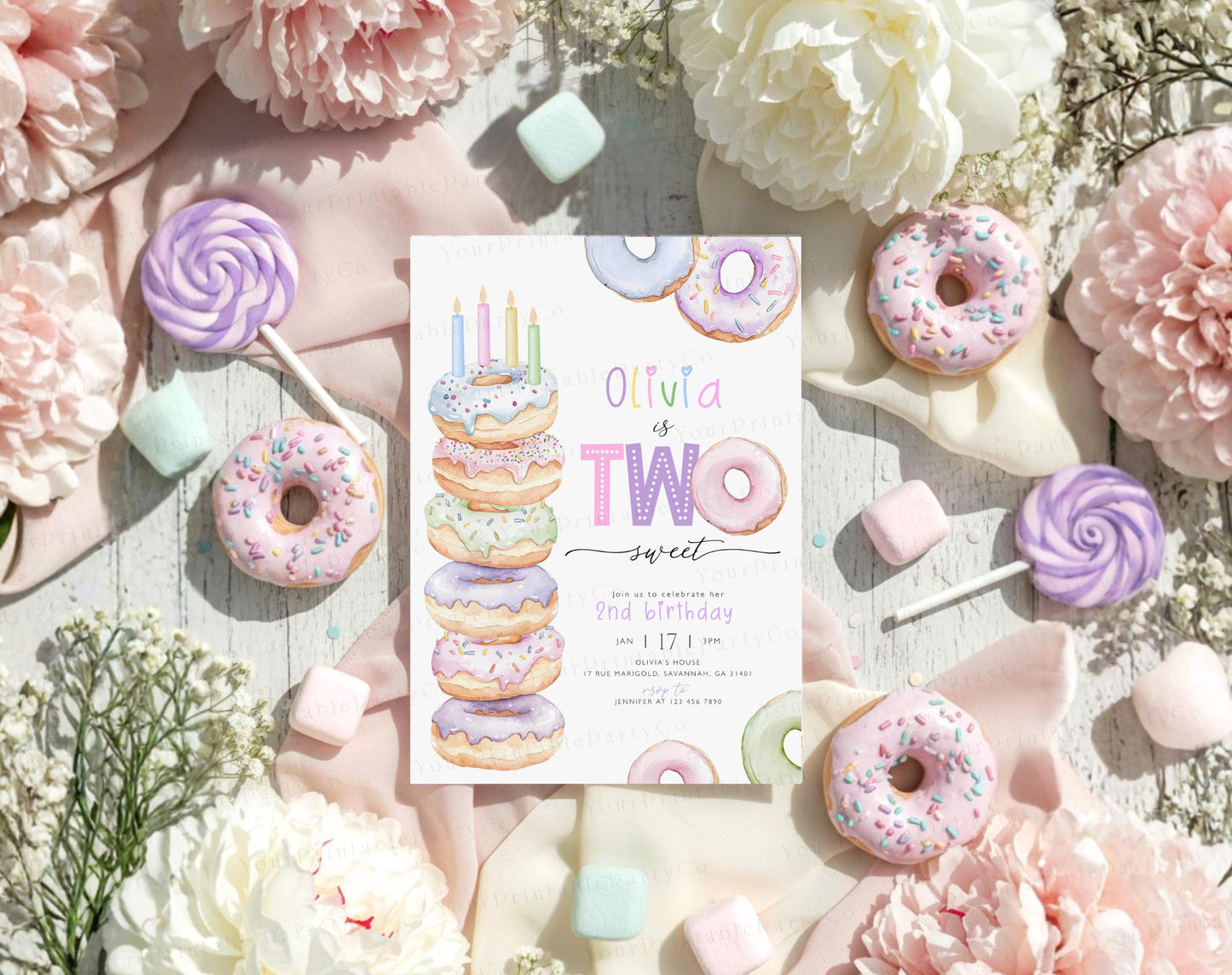 Mermaid Birthday Invitation for birthday guests and party details