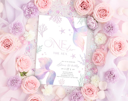 Mermaid Birthday Invitation for birthday guests and party details