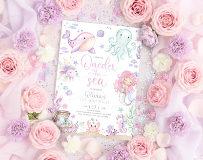 Mermaid Birthday Invitation for birthday guests and party details