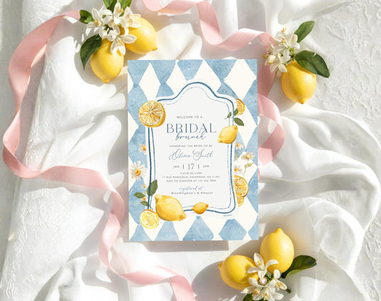 Main Squeeze Bridal Shower Invitation for bridal shower guests and party details