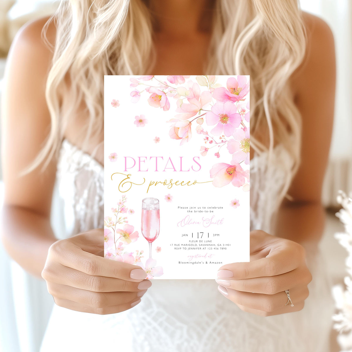 Editable Canva bridal shower invite to print or send digitally