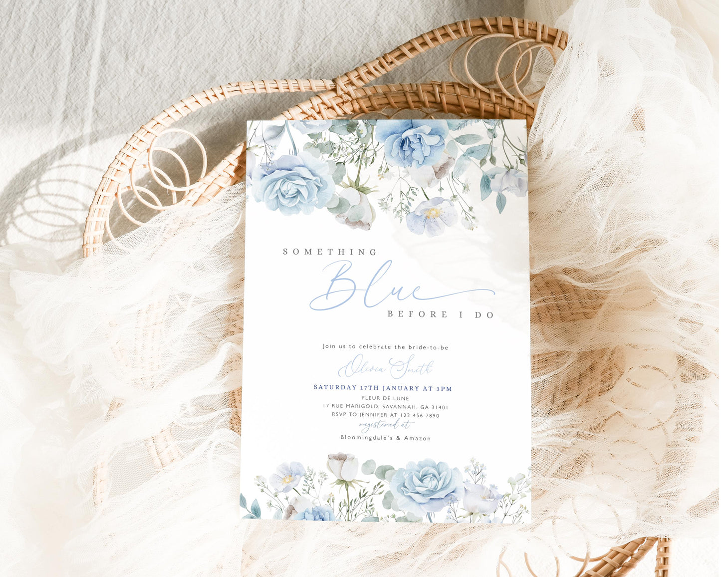 Tea Party Bridal Shower Invitation for bridal shower guests and party details