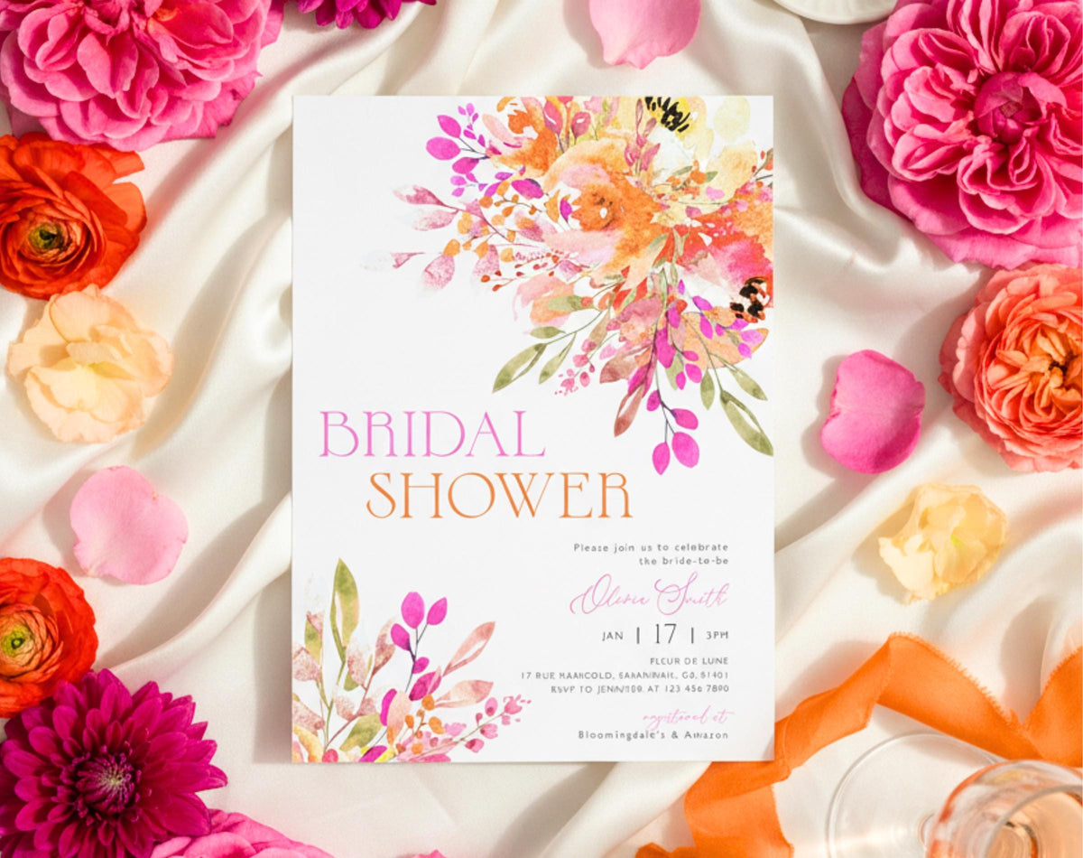 Tea Party Bridal Shower Invitation for bridal shower guests and party details
