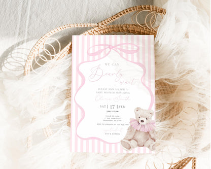 Editable Canva baby shower invite to print or send digitally