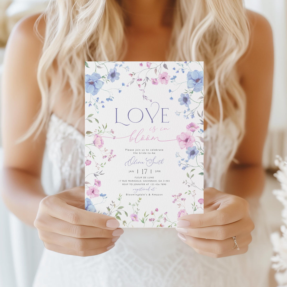 Editable Canva bridal shower invite to print or send digitally