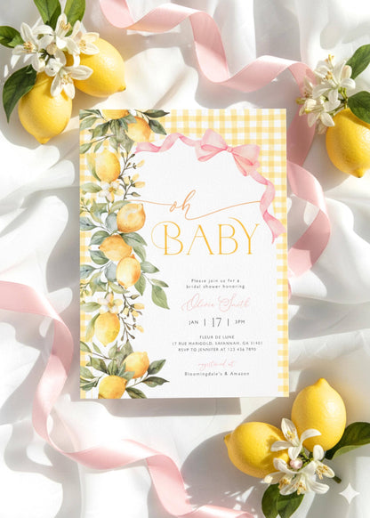 Main Squeeze Baby Shower Invitation for baby shower guests and party details