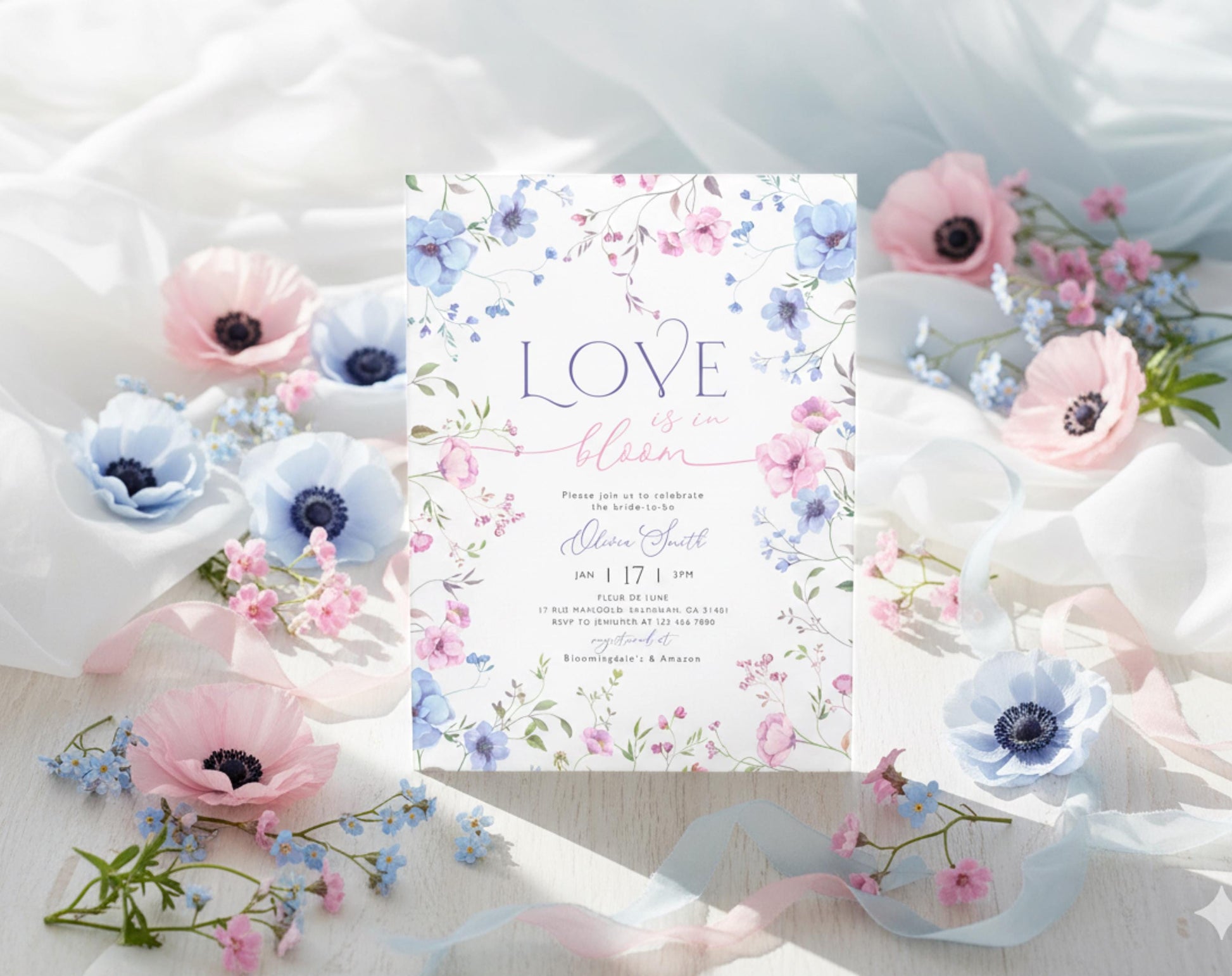 Bridal Shower Invitation for bridal shower guests and party details