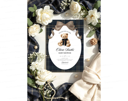 We Can Bearly Wait Baby Shower Invitation for baby shower guests and party details