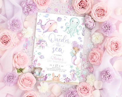 Mermaid Birthday Invitation for birthday guests and party details