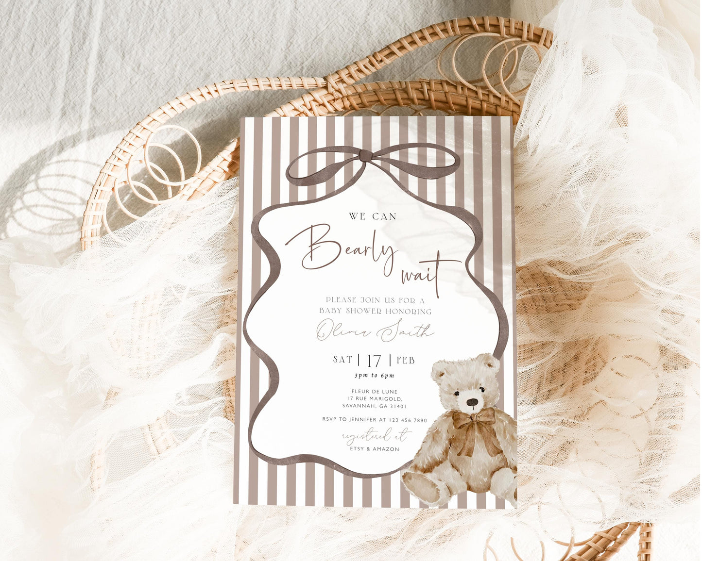 oh boy, teddy bear and blue baby shower invite for a personalized celebration