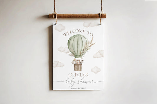 boho safari, wild one, jungle and oh boy baby shower welcome sign printable for a themed celebration