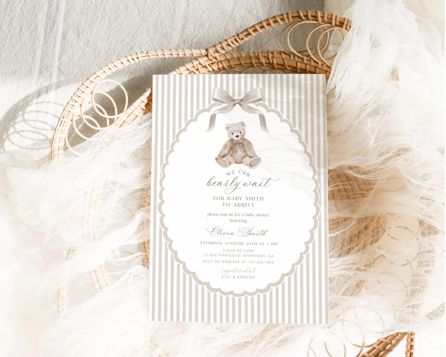 Editable Canva invitation set to print or send digitally