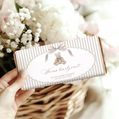 Baby Shower chocolate wrapper for candy bar favors and dessert tables