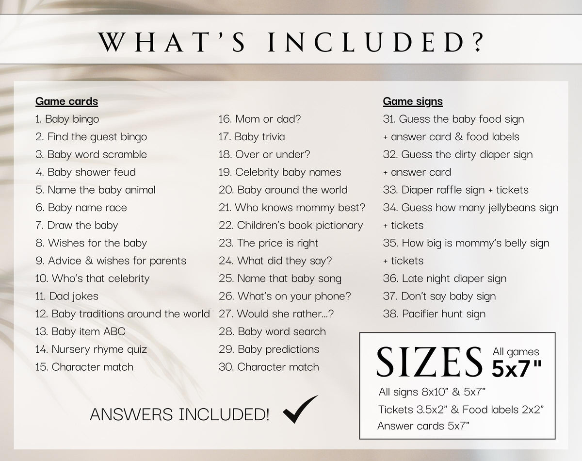 Editable details of we can bearly wait teddy bear baby shower game bundle with 38 activities