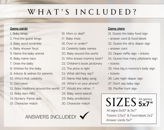 Editable details of we can bearly wait teddy bear baby shower game bundle with 38 activities