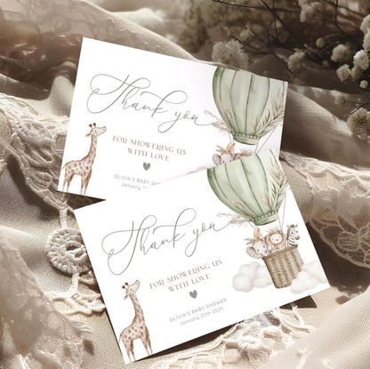 Baby Shower thank you card for guests hosts and gift-givers