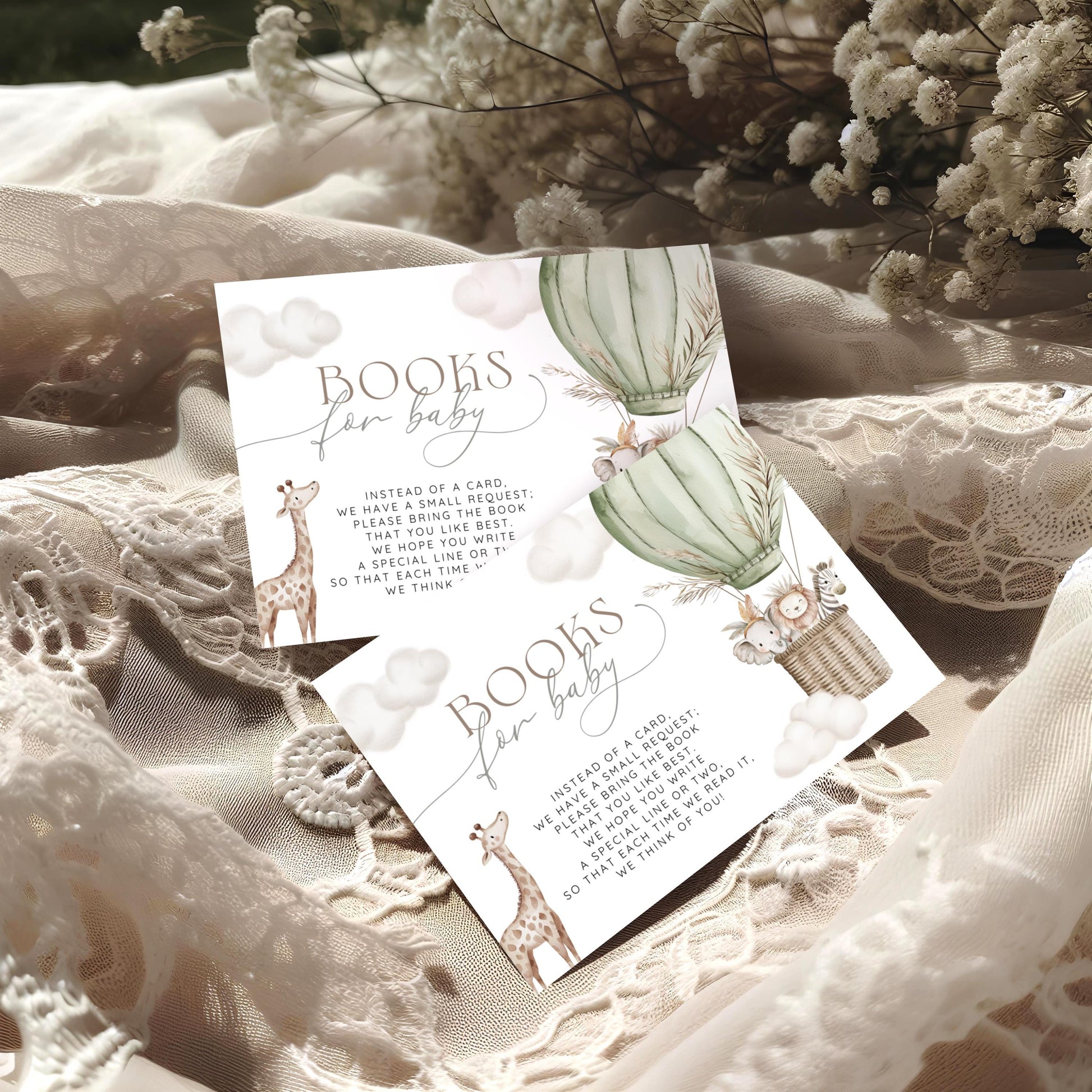 Editable Canva books for baby templates to print or send with invitations