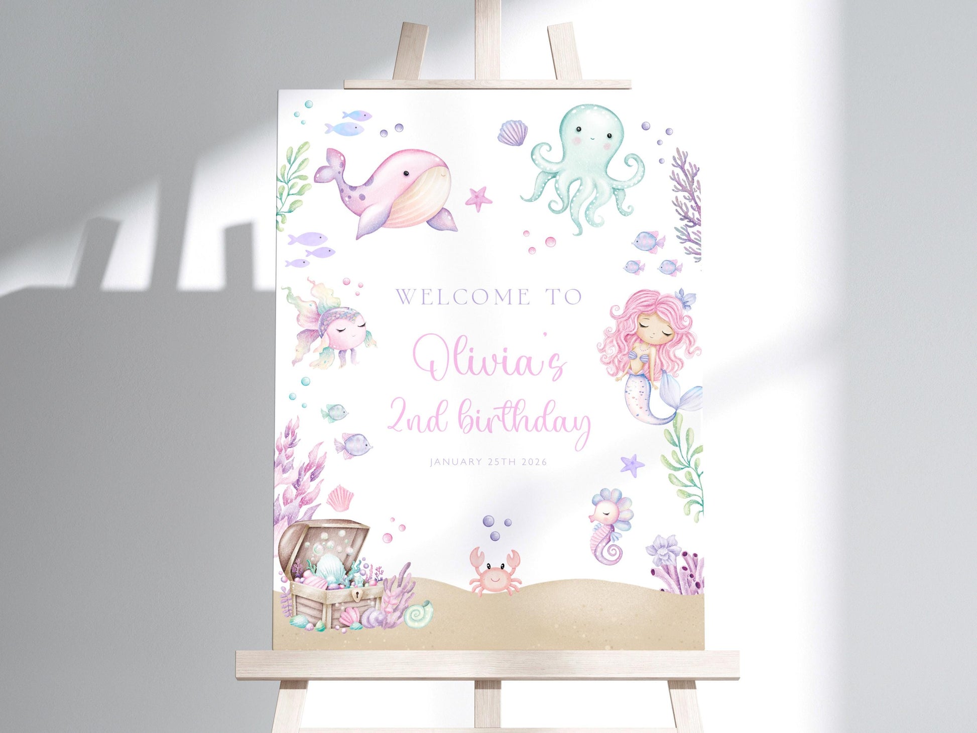 Birthday welcome sign for entrance table backdrop and party decor