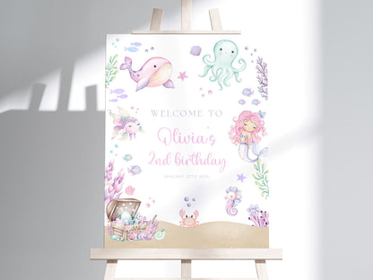 Birthday welcome sign for entrance table backdrop and party decor