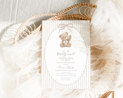 Editable Canva baby shower invite to print or send digitally