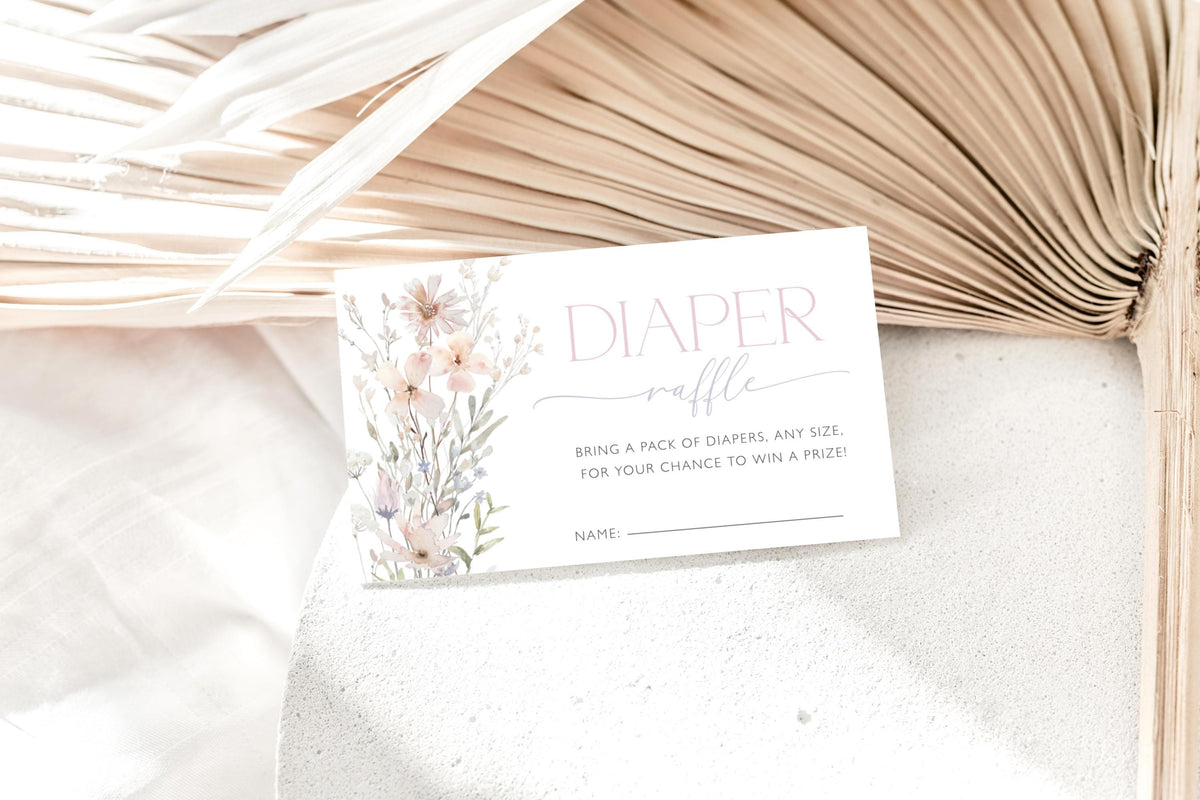 Pink Baby in Bloom baby shower invitation set, editable Canva templates